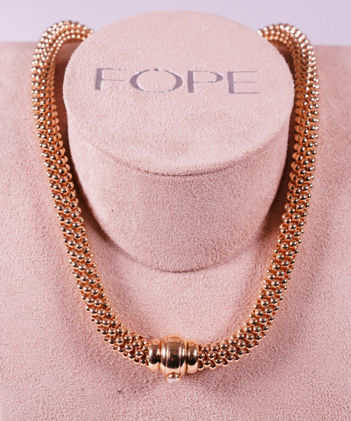 FOPE Kette Flex'It Collier massiv 750 Gold 78,7g. Himbeere