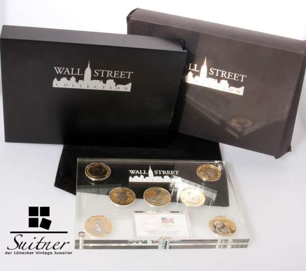 The Wall Street Collection 2015 Silber 7 Unzen Yuan Dollar Krügerrand Maple Gold