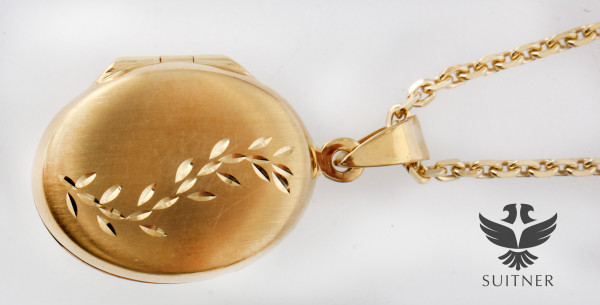 Medallion Kette 375er Gold