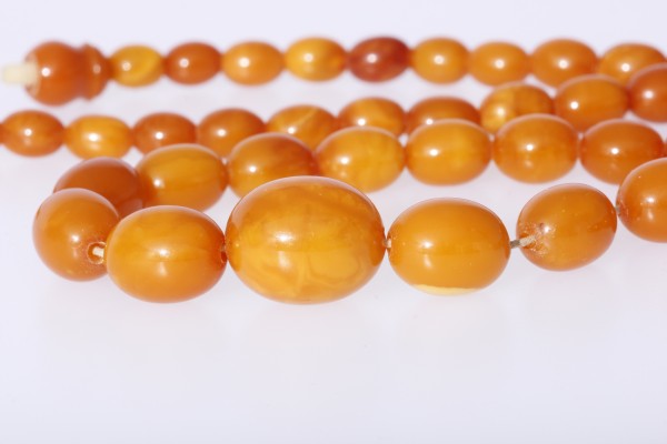 Butterscotch Kette real Amber Prayer Beads - tolle Oliven