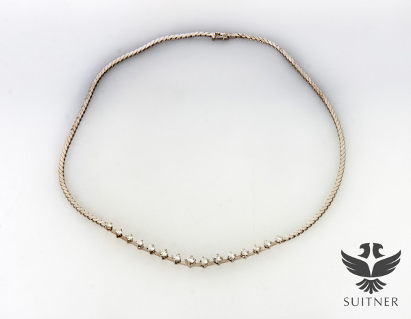 Collier 750 Weißgold 2.30ct Brillanten