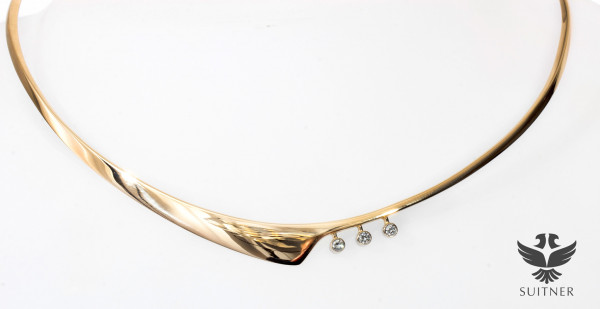 Bent Gabrielsen Denmark Collier aus 585 Gold mit Brillanten Design