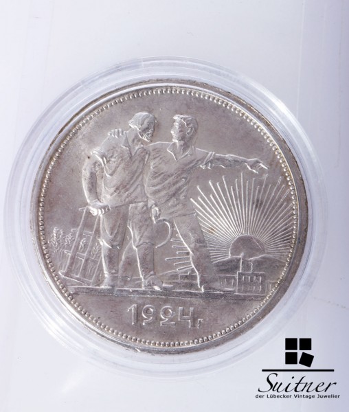 Russland 1 Rubel 1924 VZ Russia Münze Coin