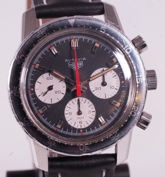 Heuer Autavia 2446C Panda mit Papieren 1971 Valjoux 72 2446MH