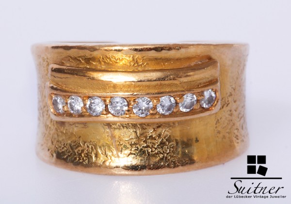 750 Gold Ring Brillanten ca. 0,16 ct
