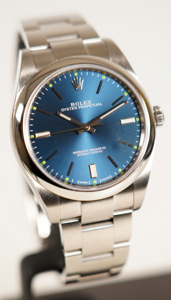 Rolex Oyster Perpetual OP39 Blau/Grün 114300 LC100 Set - 2018