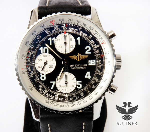 Breitling Old Navitimer Chronograph A13322 New NOS Black Dial 41,5mm