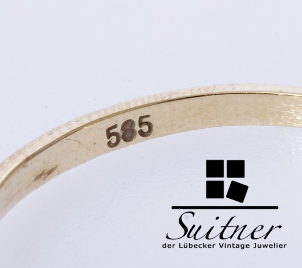 klassischer Verlobungsring Vorsteckring Brillant Ring 585 Gold Gr. 54