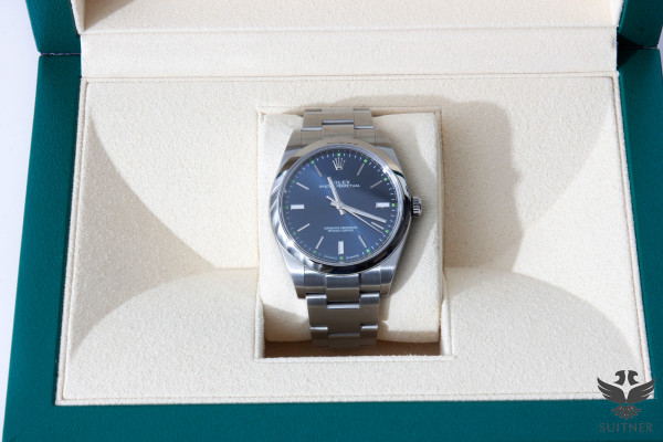 Rolex Oyster Perpetual OP39 Blau/Grün 114300 LC100 FullSet - 2019