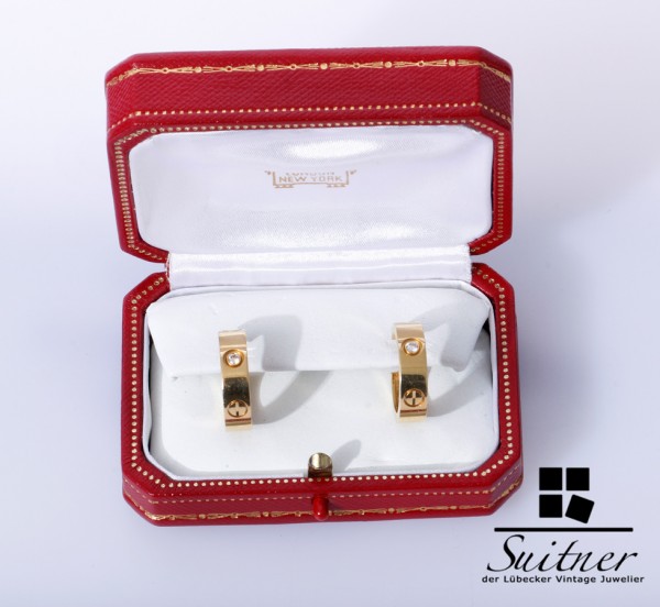 Cartier Love Brillant Creolen 750 Gold 
