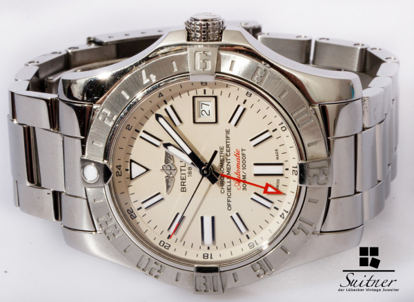 Breitling Super Avenger II GMT A32390 FullSet White Dial 43mm