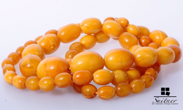 XL Butterscotch Kette Oliven 84,7 gr. Endloskette Prayer Beads Honey Amber