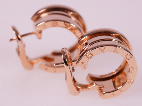 Bvlgari B.Zero1 Ohrstecker Creolen 750 Gold Ohrclips Bulgari