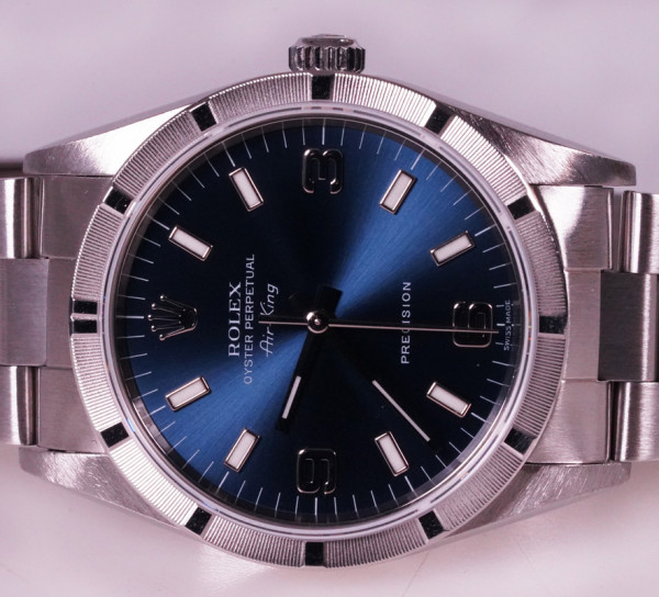 Rolex Air King Precision Blue Ref. 14010 FullSet A-Serie 1999 34mm Medium