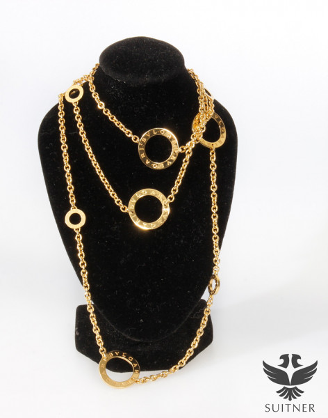 Bvlgari - Bulgari seltenes Sautoir Collier aus 750 Gold 95cm Kette XL