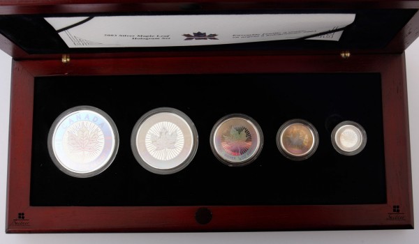 Royal Canadian Mint Kanada PP 2003 Hologram Set Ahorn Silber - selten farbig