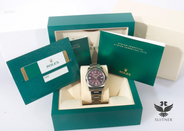 Rolex Oyster Perpetual 36mm Purple red Grape 116000 FullSet LC100 new Service