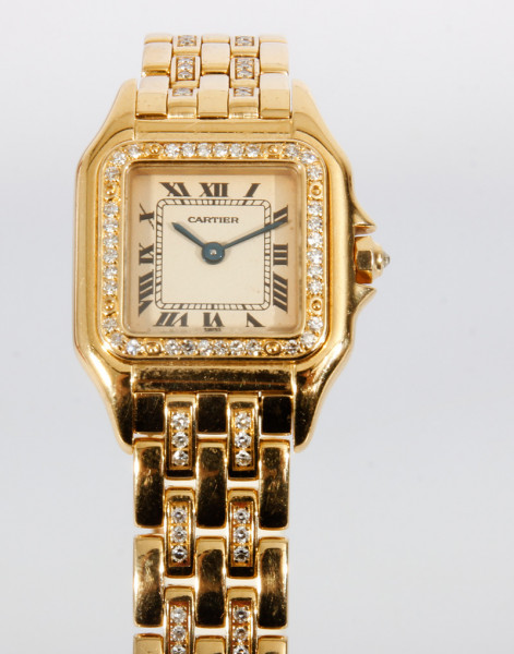 Cartier Panthère Gold mit Factory Diamanten 8057915 Full Set Iced out